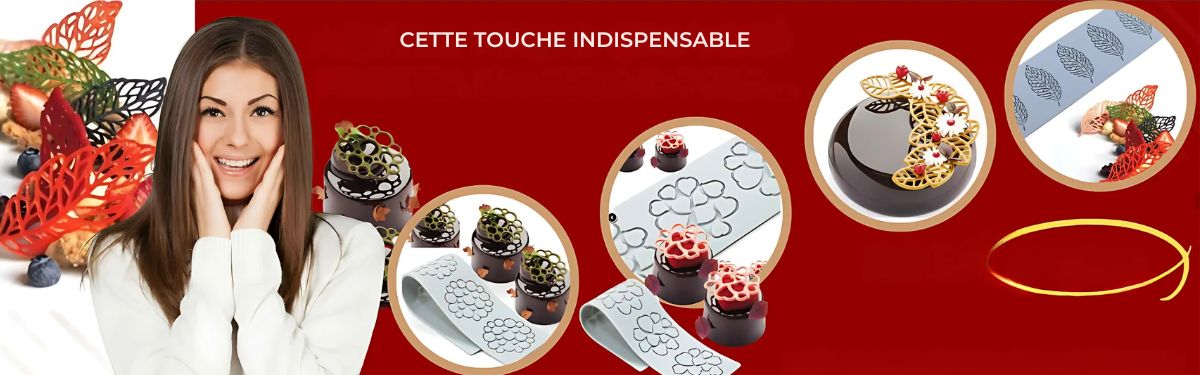 moule silicone à motifs pour decoration desserts